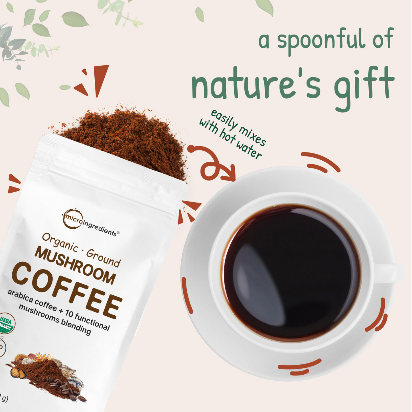 Mushroom Coffee 10 in 1 Blend (1 Year Supply)